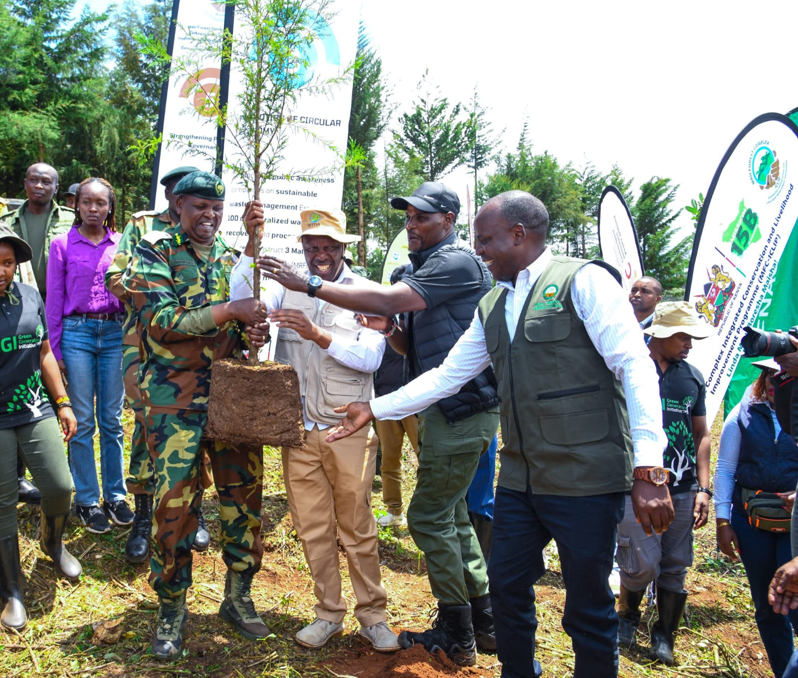 PS Forestry Gitonga Mugambi Joins Chief of Staff Felix Koskei in Nakuru Tree-Growing Drive Ahead of Mau Conservation Programme Launch